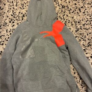 Under Armour Gray Hoodie with Red Accent